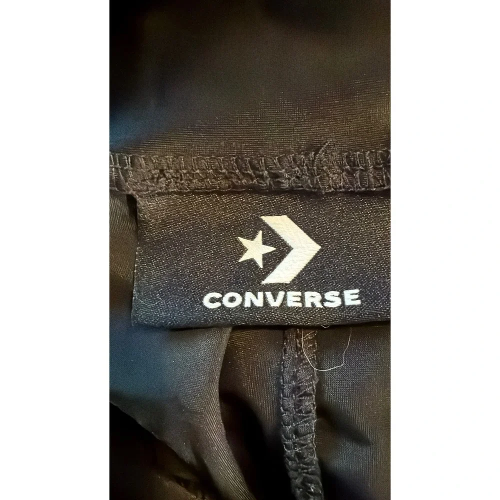 Converse All Star Kids Black Athletic Leggings Size S 8-10 Years Chuck Taylor